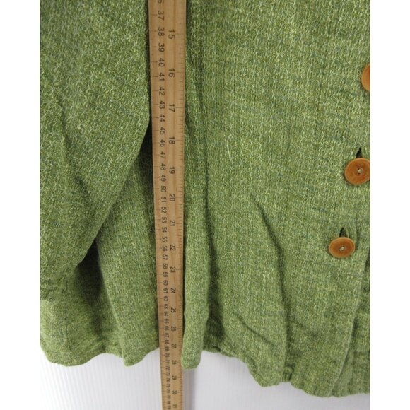 Flax Top 1G Plus Linen Blouse Button Up Lagenlook Oversized Artsy - Picture 4 of 9